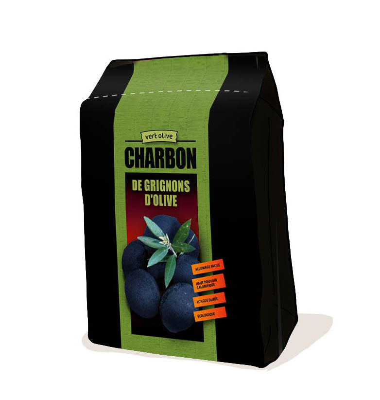 Packaging – Charbon de grignons d’olive