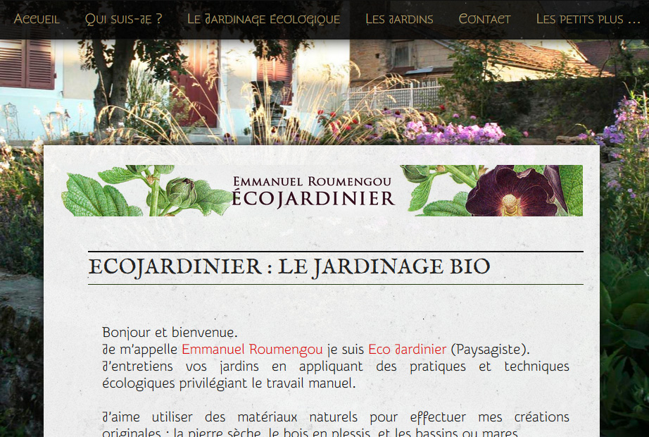 Création site internet Eco-jardinier