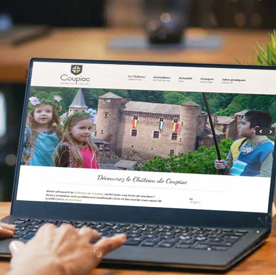 Creation site internet pour le Château de Coupiac, Aveyron