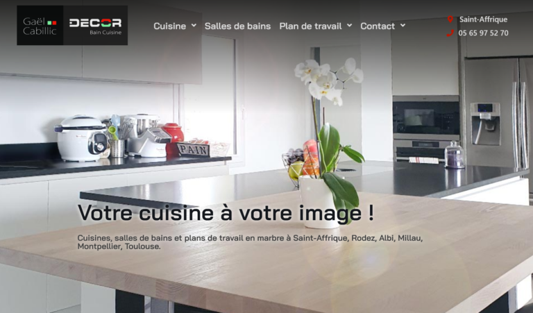 Creation site internet Cuisiniste Saint Affrique